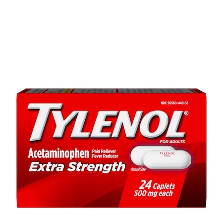 Tylenol Tylenol Extra Strength Acetaminophen Caplets 24 Caplets, PK72 3044905